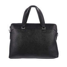 Black PU Leather Business Crossbody Laptop Portfolio Bag