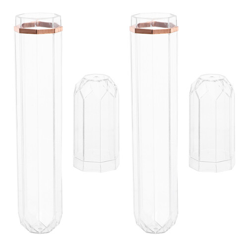 2 tragbares zigarrenhumidorohr, transparent, luftdicht