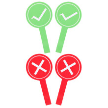 4 Stuks Stemmen Paddle Beoordelingsbord Draagbaar Herbruikbaar