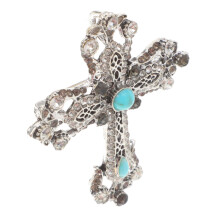 crystal cross brooch pin for men suit accessory weddings formal events