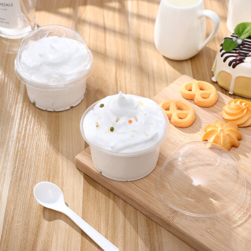 50Pcs Fruit Dessert With Lids 250Ml 2