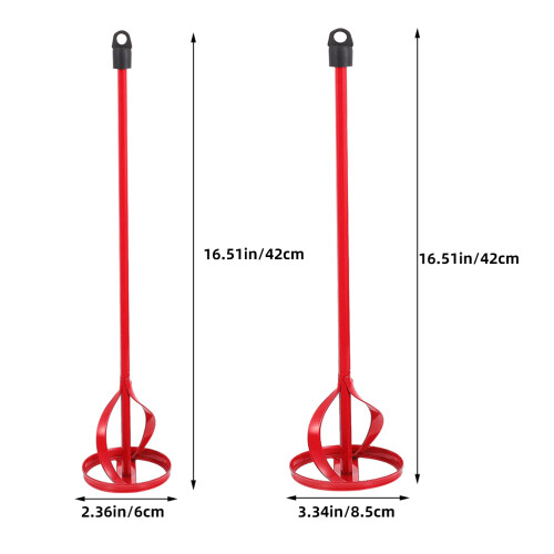 2Pcs Concrete Mixing Rod Power Drill Attachment For Paint And Mud 1