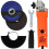 handheld electric angle grinder with grinding wheels for woodwork uk plug 1