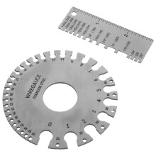 2Pcs Stainless Steel Welding Inspection Gauge Measuring Tool