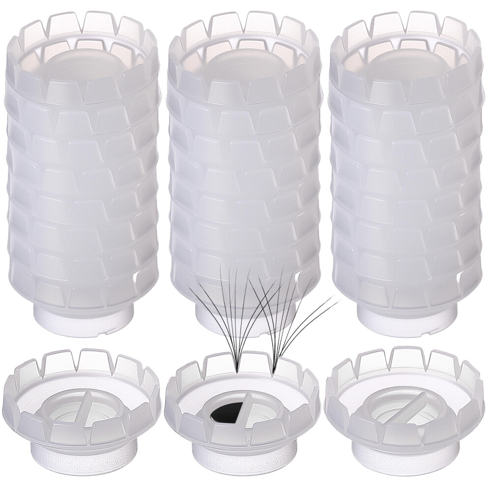 Inoomp 100Pcs Grafting Eyelash Cup One Second Flowering Sun Glue Cup