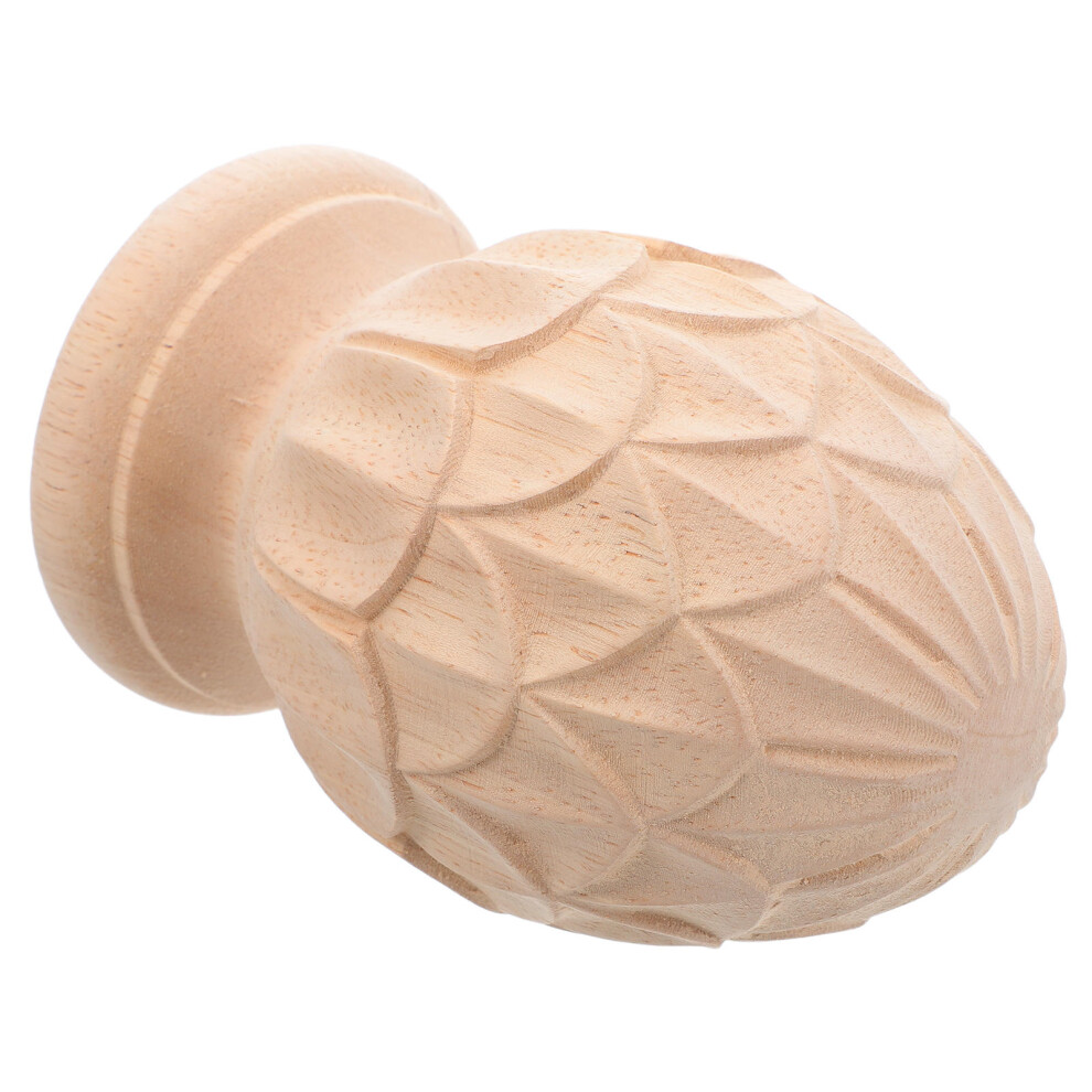Wood Pineapple Finial Post Cap 10X16cm For Staircase Furniture Decor 3321439688209