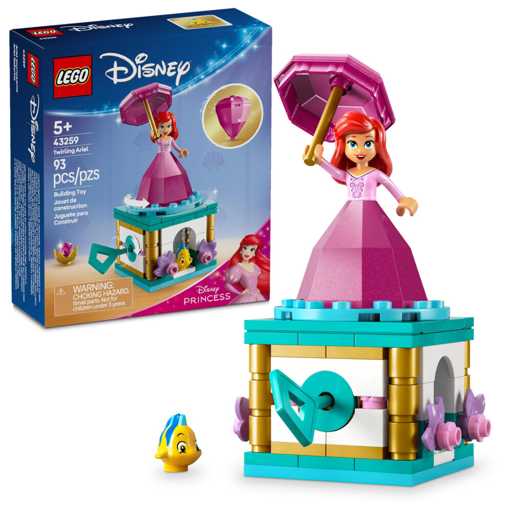 Lego Disney Princess Twirling Ariel Toy - Building Toy For Kids, Girls And Boys, Ages 5+ - Little Mermaid Toy For Fans Of Movie - Ariel Doll Gift Idea