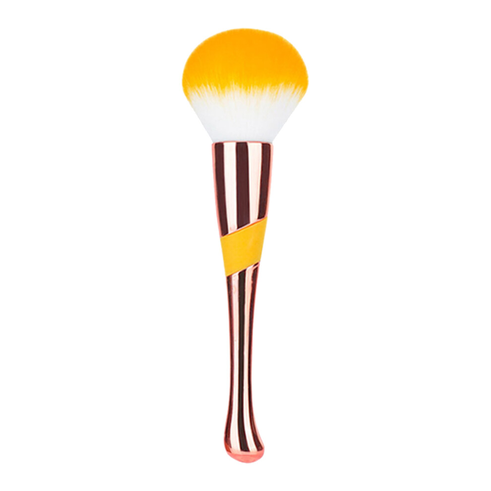 Totority Golden Silicone Handle Cosmetic Brush For Loose Powder Makeup