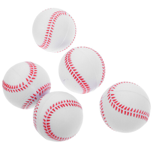 5Pcs 2.5 Inch Rubber Baseball Practice Ball For Beginner Training