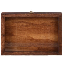 clamshell type wooden specimen box for home storage display