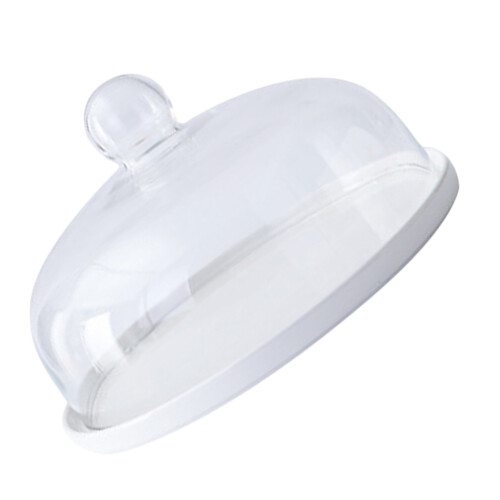 Ceramic Cake Plate With Glass Cover