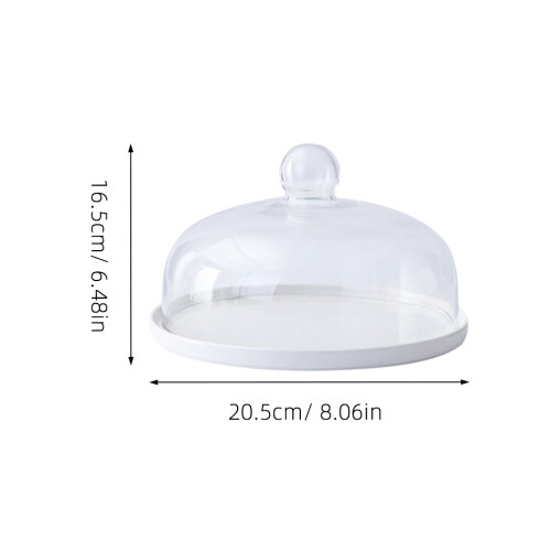 Ceramic Cake Plate With Glass Cover 1