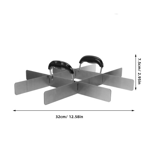cake divider 9-grid stainless steel for rectangular pan 2