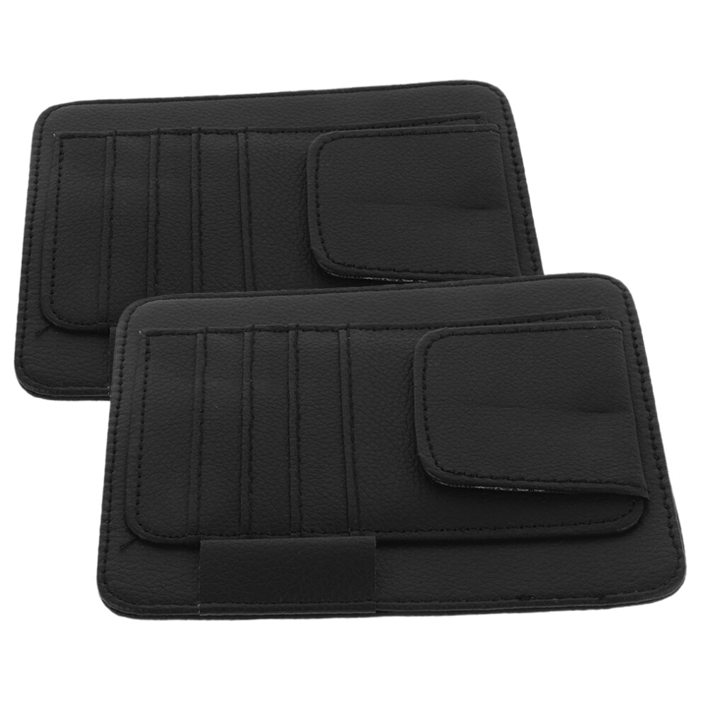 2Pcs Car Visor Organizer For License Sunglasses Storage 3314207587385