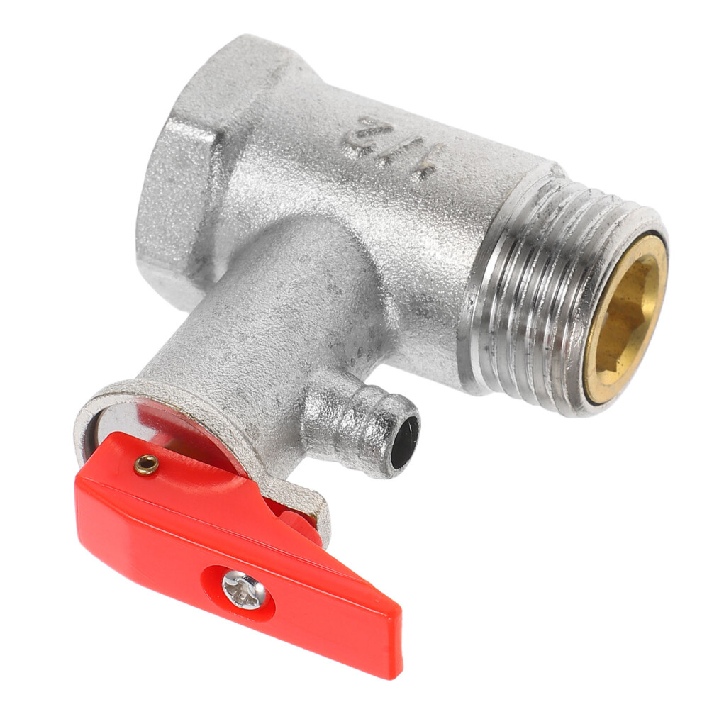 1Pc Red Pressure Relief Valve Brass Safety Valve For Air Compressor 3314207585947