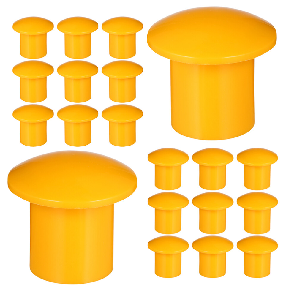 40Pcs Plastic Rebar Caps Mushroom Design Durable Safety Covers 3321439603646