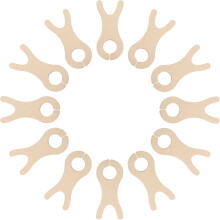 50pcs wooden fish-shaped yarn bobbins organizer for knitting crochet