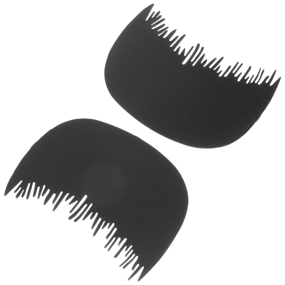Inoomp Unisex Black 2Pcs Plastic Hair Fiber Comb Hairline Shield For Natural Look