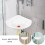 2pcs triangular wall-mounted plastic sink for bathroom or balcony 9