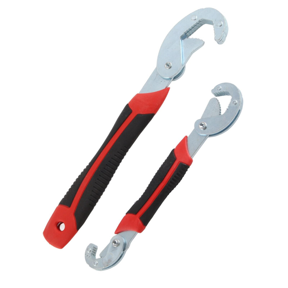 Self Adjusting Pipe Wrench 2-Piece Set 9-32Mm Capacity Universal Fit Multifunction Plumbing Spanner 9393856074327