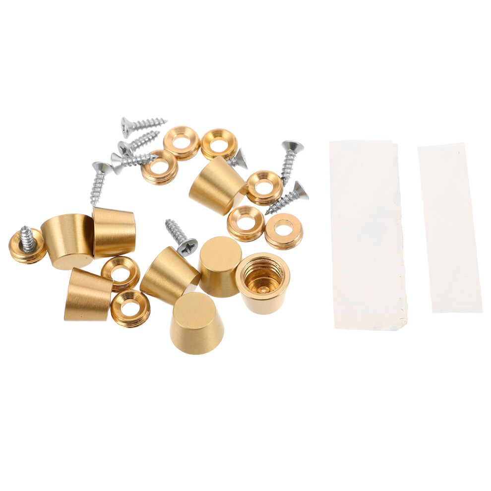 8Pcs Brass Furniture Feet Golden Wood Tray Riser Pads For Home Decor 3321641603083