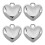 4pcs mini portable makeup palette with mirror, heart-shaped 0.4g case 10