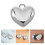 4pcs mini portable makeup palette with mirror, heart-shaped 0.4g case 11