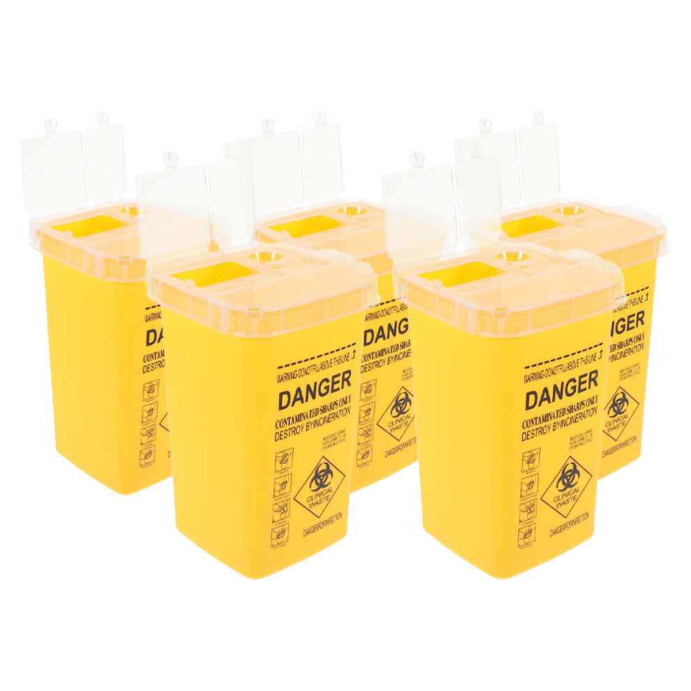 Artibetter 5Pcs Multi-Purpose Sharps Container For Needles Waste Disposal