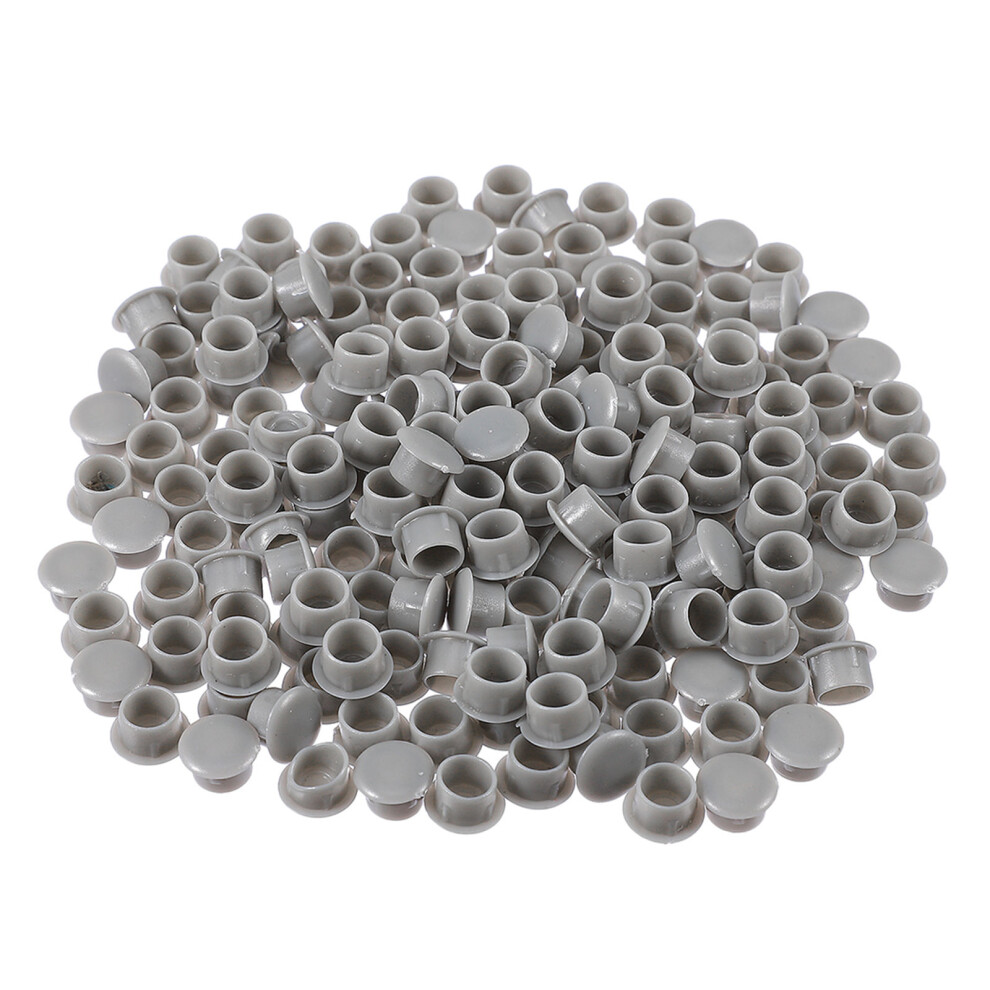 300Pcs 10Mm Grey Plastic Screw Caps For Furniture Button Holes 3321641602932