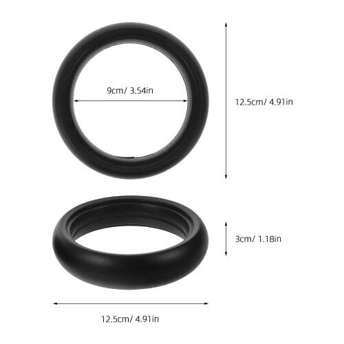 5 inch smooth rubber stroller tire replacement universal wheel cover 2