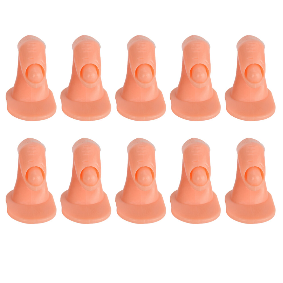 Totority 10Pcs Manicure Practice Finger Stand Nail Art Training Model