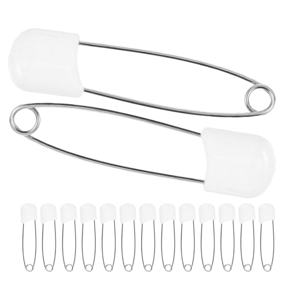 30Pcs Baby Diaper Pins Zinc Alloy Pp Safe Pins For Cloth Diapers White Totority