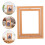 rustic rotating wooden photo frame double sided vertical desk display 10