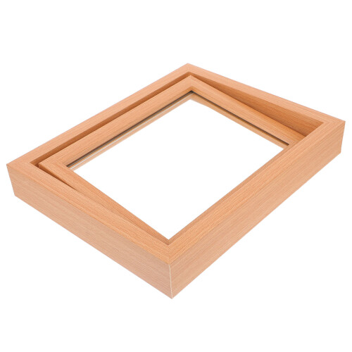 rustic rotating wooden photo frame double sided vertical desk display