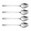 4 Pcs 2-In-1 Dinner Fork Soup Spoon Stainless Steel 7