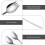 4 Pcs 2-In-1 Dinner Fork Soup Spoon Stainless Steel 10
