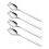 4 Pcs 2-In-1 Dinner Fork Soup Spoon Stainless Steel 1