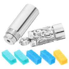 One Set Of Stainless Steel Perfume Pendant With Essential Oil Cotton