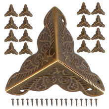 35pcs iron corner protectors with screws for wood furniture diy use
