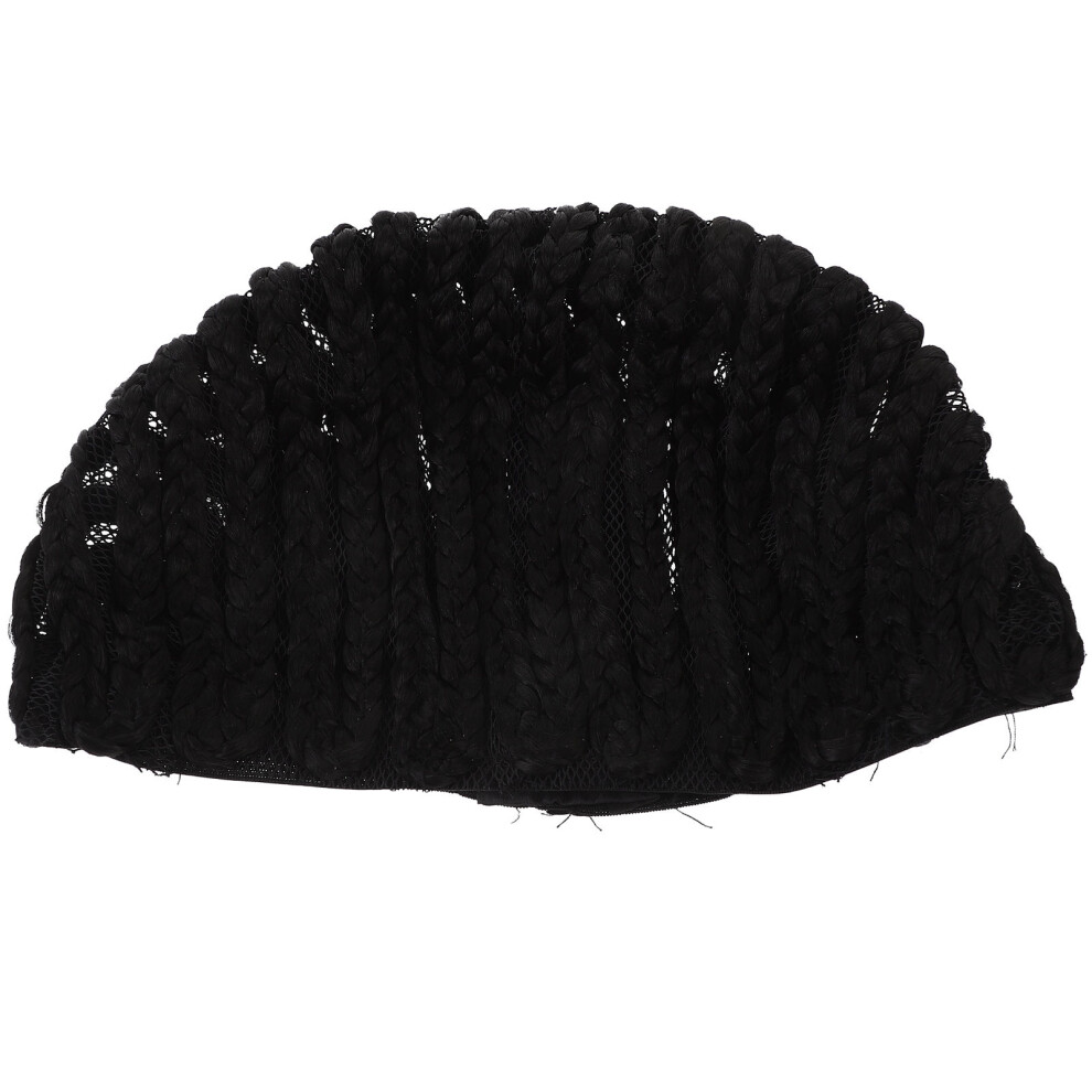 Inoomp Unisex Black 1Pc Easier Sew Cornrow Braids Crochet Wig Cap Elastic Dome Net L