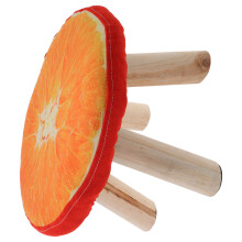 orange wooden shoe stool mushroom shape non slip home salon