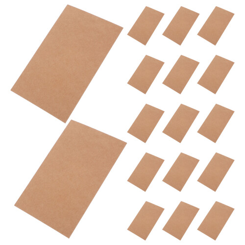 100Pcs Kraft Handmade Blank Greeting Message Cards Brown