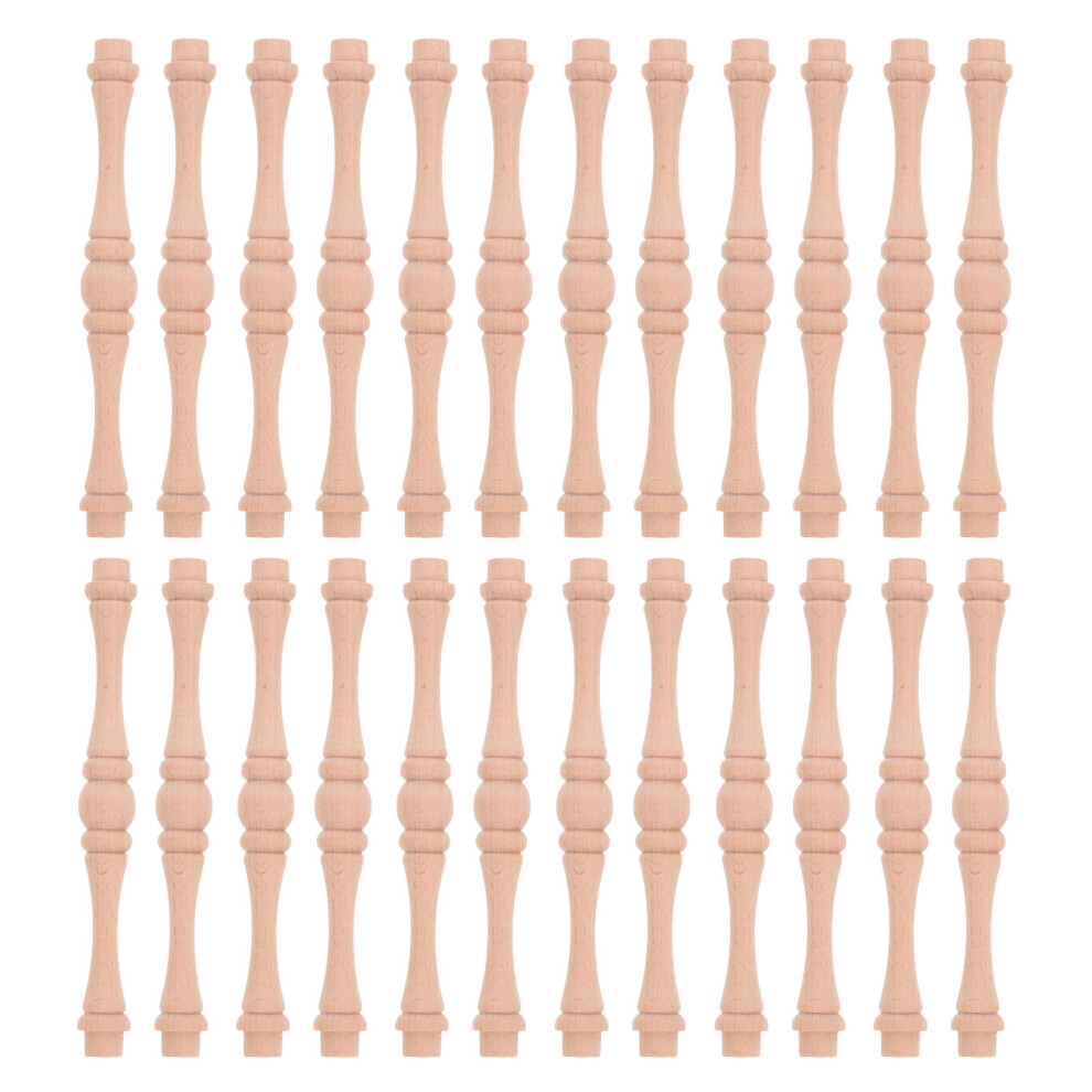 25Pcs Wooden Baluster Spindles For Furniture Cabinet Wardrobe Repair 3321439675841