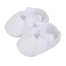 1 pair baby girl lace bow shoes for newborns 0-1 years size 12 white