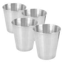 4pcs Stainless Steel Shot Cups 70ml Liquor Mugs