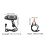 portable mini electric welder with adjustable current and 3
