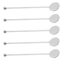5Pcs Stainless Steel Stirring Sticks For Milk Powder Juice Cocktail