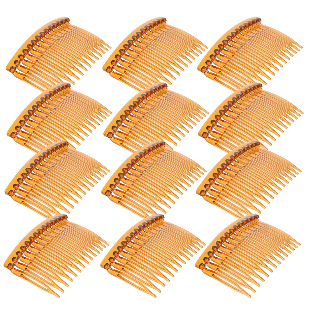Villcase Unisex 50Pcs Simple Plastic Hair Side Combs With Teeth Clip Accessories