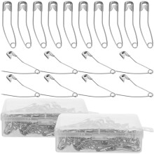 200Pcs Stainless Steel Curved Safety Pins For Quilting