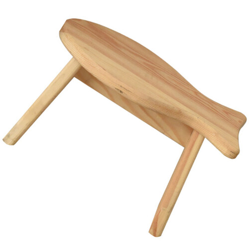 Fish Shaped Wooden Step Stool For Kitchen Bathroom Bedroom